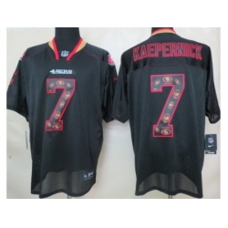 Nike San Francisco 49ers 7 Colin Kaepernick Black Elite Lights Out NFL Jersey