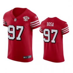 Nike San Francisco 49ers 97 Nick Bosa Red Rush Men 75th Anniversary Stitched NFL Vapor Untouchable Elite Jersey