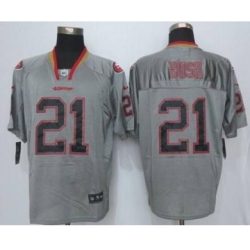 nike nfl jerseys san francisco 49ers 21 bush grey[Elite lights out][bush]