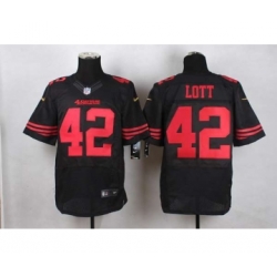 nike nfl jerseys san francisco 49ers 42 ronnie lott black[Elite]