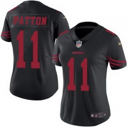 Nike 49ers #11 Quinton Patton Black Womens Stitched NFL Limited Rush Jersey