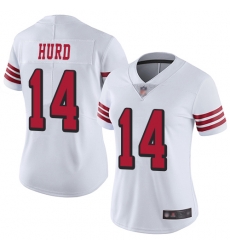 Women 49ers 14 Jalen Hurd White Rush Stitched Football Vapor Untouchable Limited Jersey