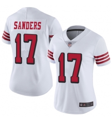 Women 49ers 17 Emmanuel Sanders White Rush Stitched Football Vapor Untouchable Limited Jersey