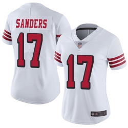 Women 49ers 17 Emmanuel Sanders White Rush Stitched Football Vapor Untouchable Limited Jersey