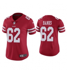 Women San Francisco 49ers 62 Aaron Banks Red Jersey Vapor Limited Jersey