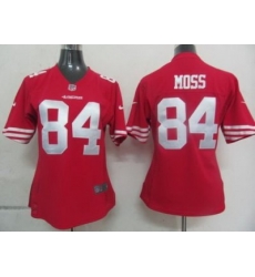 Womens Nike San Francisco 49ers 84 Moss Red Nike NFL Jerseys