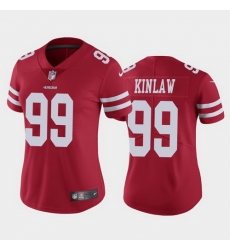 women javon kinlaw san francisco 49ers scarlet vapor limited jersey 