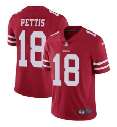 Nike 49ers #18 Dante Pettis Red Team Color Youth Stitched NFL Vapor Untouchable Limited Jersey