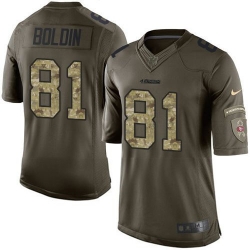 Nike 49ers #81 Anquan Boldin Green Youth Stitched NFL Limited Salute to Service Jersey