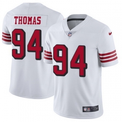 Nike 49ers #94 Solomon Thomas White Rush Youth Stitched NFL Vapor Untouchable Limited Jersey