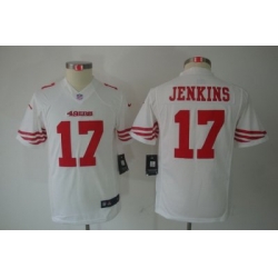 Youth Nike San Francisco 49ers #17 Jenkins White Limited Jerseys