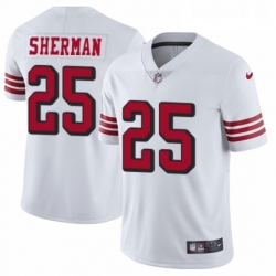 Youth Nike San Francisco 49ers 25 Richard Sherman Limited White Rush Vapor Untouchable NFL Jersey