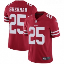 Youth Nike San Francisco 49ers 25 Richard Sherman Red Team Color Vapor Untouchable Limited Player NFL Jersey