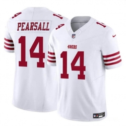 Youth San Francisco 49ers 14 Ricky Pearsall White 2024 Draft F U S E  Vapor Untouchable Limited Stitched Football Jersey