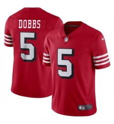 Youth San Francisco 49ers 5 Josh Dobbs New Red Vapor Untouchable Limited Stitched Football Jersey