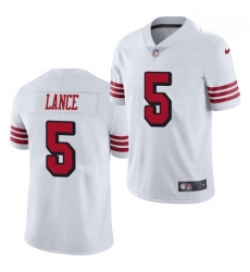 Youth San Francisco 49ers #5 Trey Lance Jersey White 2021 Color Rush Limited