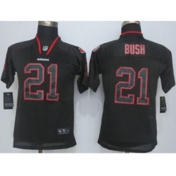 nike youth nfl jerseys san francisco 49ers 21 bush black[Elite lights out][bush]