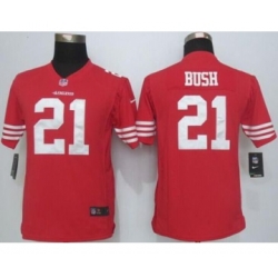 nike youth nfl jerseys san francisco 49ers 21 bush red[nike][bush]