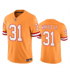 Men Tampa Bay Buccaneers 31 Antoine Winfield Jr  Orange Throwback Limited Stitched Jersey