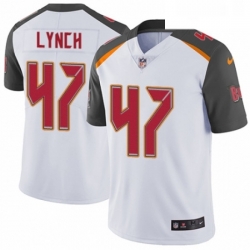 Mens Nike Tampa Bay Buccaneers 47 John Lynch White Vapor Untouchable Limited Player NFL Jersey