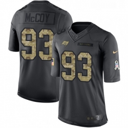 Mens Nike Tampa Bay Buccaneers 93 Gerald McCoy Limited Black 2016 Salute to Service NFL Jersey