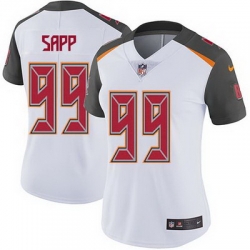 Nike Buccaneers #99 Warren Sapp White Womens Stitched NFL Vapor Untouchable Limited Jersey