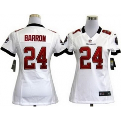 Women Nike Tampa Bay Buccaneers 24# Mark Barron White Nike NFL Jersey