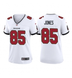 Women Tampa Bay Buccaneers 85 Julio Jones White Stitched Game Jersey