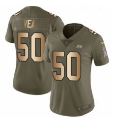 Womens Nike Tampa Bay Buccaneers 50 Vita Vea Limited OliveGold 2017 Salute to Service NFL Jersey