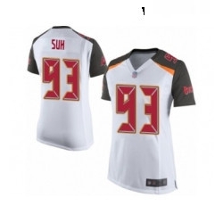 Womens Tampa Bay Buccaneers 93 Ndamukong Suh Game White Football Jersey