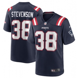 Men New England Patriots 38 Rhamondre Stevenson Navy Limited Stitched Game Jersey