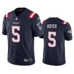 Men New England Patriots 5 Brian Hoyer 2021 Navy Vapor Untouchable Limited Stitched Jersey