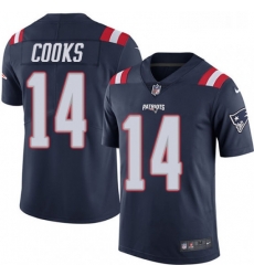 Mens Nike New England Patriots 14 Brandin Cooks Limited Navy Blue Rush Vapor Untouchable NFL Jersey