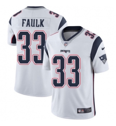 Nike Patriots #33 Kevin Faulk White Mens Stitched NFL Vapor Untouchable Limited Jersey