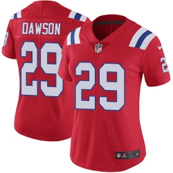 Nike Patriots #29 Duke Dawson Red Alternate Womens Stitched NFL Vapor Untouchable Limited Jersey