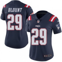 Nike Patriots #29 LeGarrette Blount Navy Blue Womens Stitched NFL Limited Rush Jersey