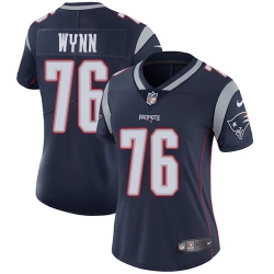 Nike Patriots #76 Isaiah Wynn Navy Blue Team Color Womens Stitched NFL Vapor Untouchable Limited Jersey