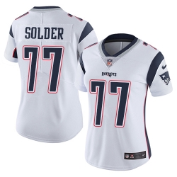 Nike Patriots #77 Nate Solder White Womens Stitched NFL Vapor Untouchable Limited Jersey