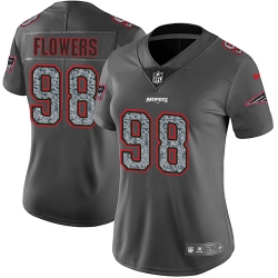 Nike Patriots #98 Trey Flowers Gray Static Womens NFL Vapor Untouchable Game Jersey