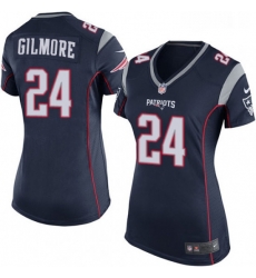 Womens Nike New England Patriots 24 Stephon Gilmore Game Navy Blue Team Color NFL Jersey