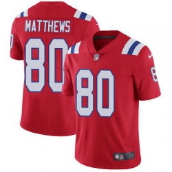 Nike Patriots #80 Jordan Matthews Red Alternate Youth Stitched NFL Vapor Untouchable Limited Jersey