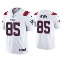 Youth New England Patriots 85 Hunter Henry 2021 White Vapor Untouchable Limited Stitched Jersey 