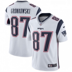 Youth Nike New England Patriots 87 Rob Gronkowski White Vapor Untouchable Limited Player NFL Jersey