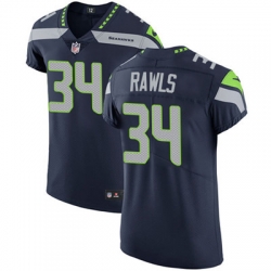 Men Nike Seahawks #34 Thomas Rawls Steel Blue Team Color Stitched NFL Vapor Untouchable Elite Jersey