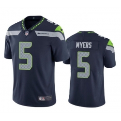 Men Seattle Seahawks 5 Jason Myers Navy Vapor Untouchable Limited Stitched Jersey