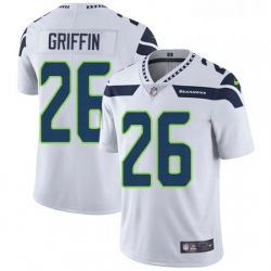 Mens Nike Seattle Seahawks 26 Shaquill Griffin White Vapor Untouchable Limited Player NFL Jersey