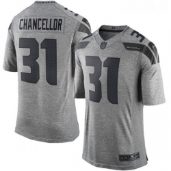 Mens Nike Seattle Seahawks 31 Kam Chancellor Limited Gray Gridiron NFL Jersey