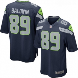 Mens Nike Seattle Seahawks 89 Doug Baldwin Game Steel Blue Team Color NFL Jersey