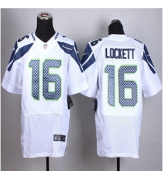 New Seattle Seahawks #16 Tyler Lockett White Alternate Men Stitched NFL Elite Jersey