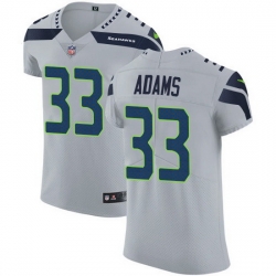 Nike Seahawks 33 Jamal Adams Grey Alternate Men Stitched NFL New Elite Jersey